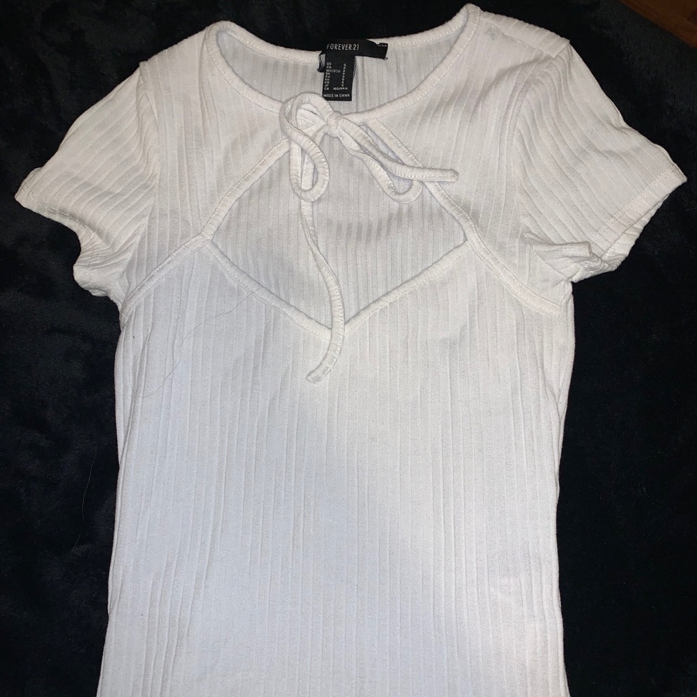 Forever 21 short sleeve white top